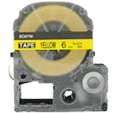 Epson SC6YW (LC-2YBW) Label Tape Maker Black on Yellow