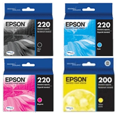 Epson T220 Ink / Inkjet Cartridge Set Black Yellow Magenta Cyan