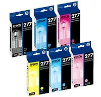 Epson T277 Ink / Inkjet Cartridge Set Black Cyan Magenta Yellow Light Cyan Light Magenta