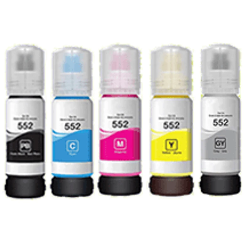 Epson T552 (T552) Ink / Inkjet Cartridge Set Photo Black Cyan Magenta Yellow Gray