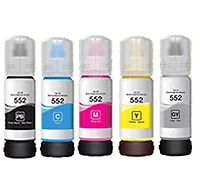 Epson T552 (T552) Ink / Inkjet Cartridge Set Photo Black Cyan Magenta Yellow Gray
