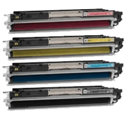 HP 126A Laser Toner Cartridge Set Black Cyan Magenta Yellow