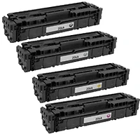 HP 206A Laser Toner Cartridge Set Black Cyan Magenta Yellow No Chip