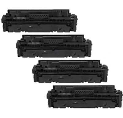 HP 414X Set  (414X ) Laser Toner Cartridge High Yield Set Black Cyan Magenta Yellow - No Chip -