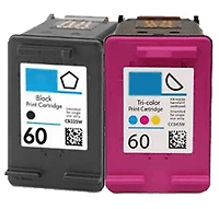 HP CC640WN / CC643WN #60 Ink / Inkjet Cartridge Combo Pack Black Tri-Color