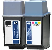 HP C6614A / 51649A (20 / 49A) Ink / Inkjet Cartridge Combo Pack Black Tri-Color