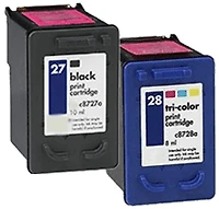HP C8727A / C8728A (27 / 28) Ink / Inkjet Cartridge Combo Pack Black Tri-Color