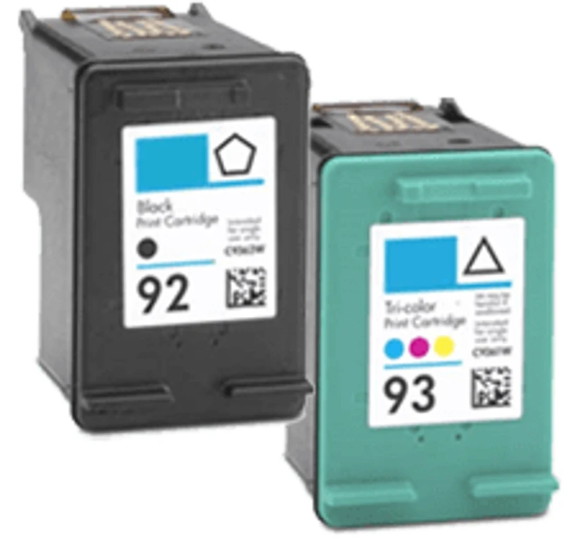 HP C9361W / C9362W (93 / 92) Ink / Inkjet Cartridge Combo Pack Black Tri-Color