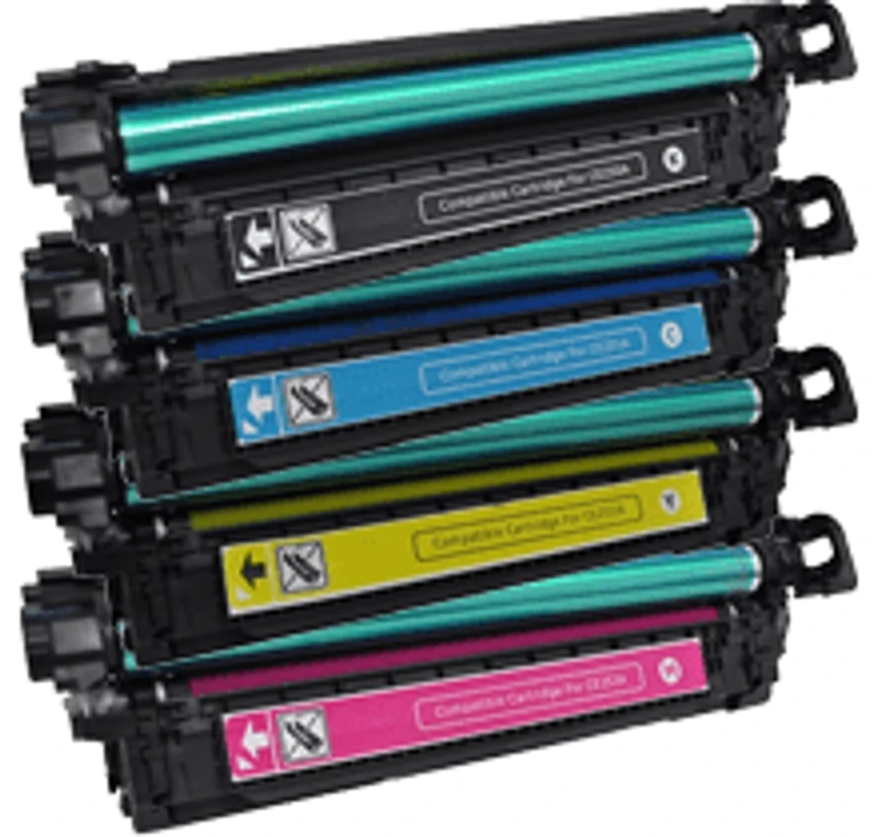 HP CP3525 Laser Toner Cartridge Set Black Cyan Yellow Magenta