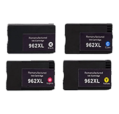 HP 962XL (962XL) Ink / Inkjet Cartridge Set High Yield Black Cyan Magenta Yellow