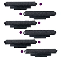Casio IR-72 INK ROLLER Ribbons 6-PACK Purple