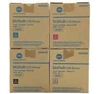 KONICA MINOLTA TNP22 Laser Toner Cartridge Set Black Cyan Magenta Yellow