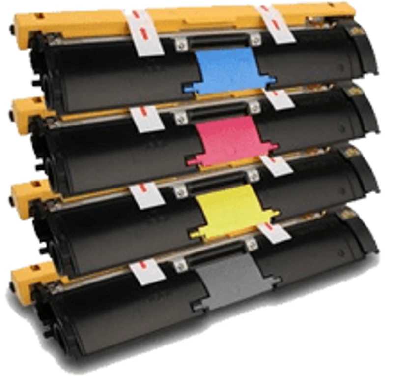 KONICA MINOLTA 2400W Laser Toner Cartridge Set Black Cyan Yellow Magenta