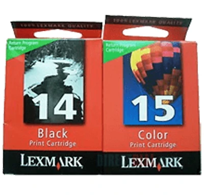 Lexmark 53A4238 (14A / 15A) Ink / Inkjet Cartridge Black Color TWIN PACK