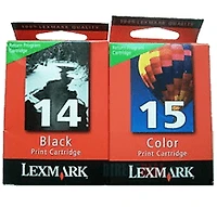 Lexmark 53A4238 (14A / 15A) Ink / Inkjet Cartridge Black Color TWIN PACK