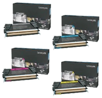 Lexmark C736 Laser Toner Cartridge Set Black Cyan Magenta Yellow