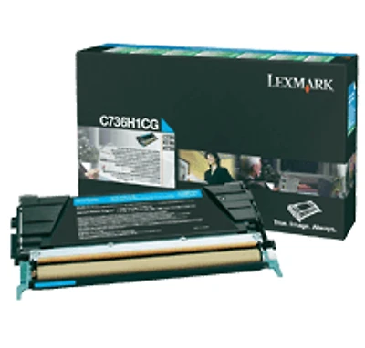 Lexmark C736H1CG Laser Toner Cartridge Cyan