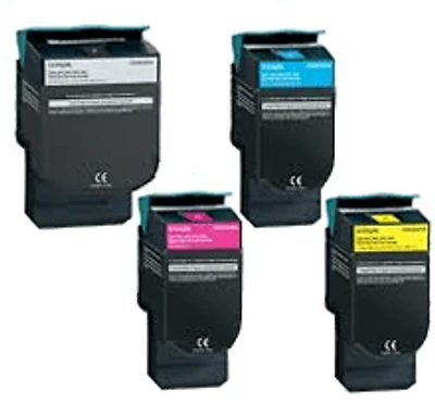 Lexmark CX410 / 510 Laser Toner Cartridge Set Black Cyan Magenta Yellow High Yield