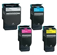 Lexmark CX410 / 510 Laser Toner Cartridge Set Black Cyan Magenta Yellow High Yield