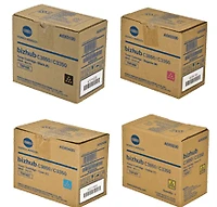 KONICA MINOLTA C3350 / C3850 (TNP-48) Laser Toner Cartridge Set Black Cyan Magenta Yellow