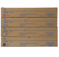 KONICA MINIOLTA TN-324 Laser Toner Cartridge Set Black Cyan Magenta Yellow