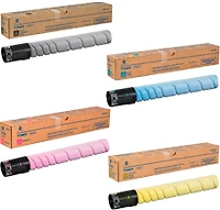 KONICA / MINOLTA TN321 Laser Toner Cartridge Set Black Cyan Magenta Yellow