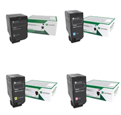 Lexmark Low Yield CS720 / C725 / CX725 Laser Toner Cartridge Set Black Cyan Magenta Yellow