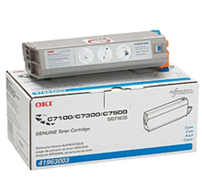 Okidata 41963003 Laser Toner Cartridge Cyan