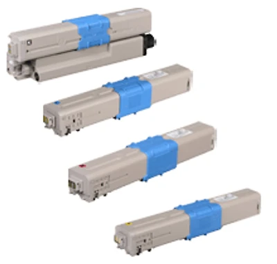 Okidata C332 / MC363 Laser Toner Cartridge Set Black Cyan Magenta Yellow