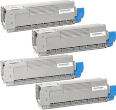 Okidata C612 Laser Toner Cartridge Set Black Cyan Magenta Yellow