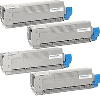 Okidata C612 Laser Toner Cartridge Set Black Cyan Magenta Yellow