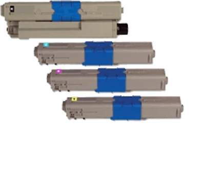 Okidata C330 / C530 (Type C17) Laser Toner Cartridge Set Black Cyan Magenta Yellow