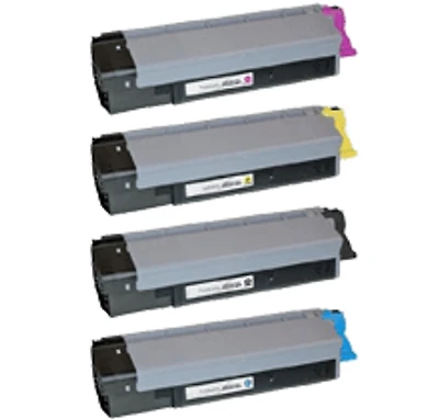 Okidata CX2032 (Type C8) Laser Toner Cartridge Set Black Cyan Yellow Magenta