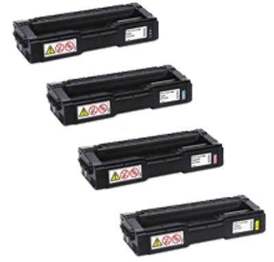 Ricoh SPC 220 / 221 / 240 Laser Toner Cartridge Set Black Cyan Magenta Yellow