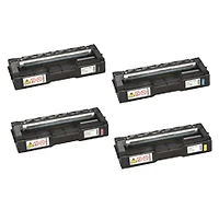 Ricoh C252 (C252HA) Laser Toner Cartridge Set Black Cyan Magenta Yellow