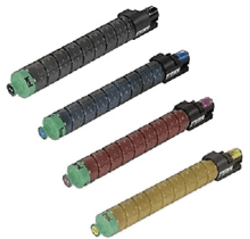 Ricoh SPC 830 / 831 Laser Toner Cartridge Set Black Cyan Yellow Magenta