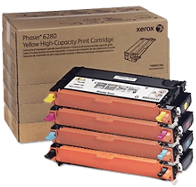 XEROX Phaser 6280 High Yield Laser Toner Cartridge Set Black Cyan Yellow Magenta