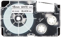 Casio Black on White Cassette Label Tape 18MM / 3/4” – 8M / 26’
