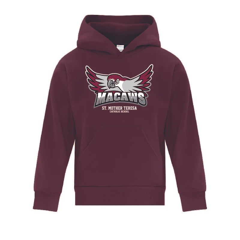 MTCS ATCY2500 – EVERYDAY FLEECE HOODED YOUTH SWEATSHIRT (Maroon)