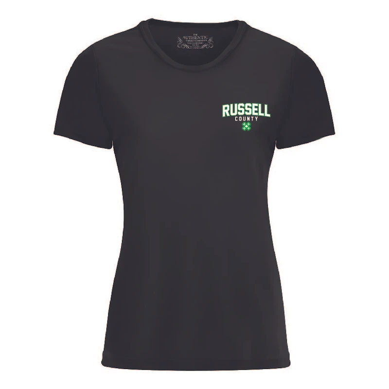 RUSSELL COUNTY ATC L350 ADULT LADIES PRO TEAM TSHIRT (BLACK)