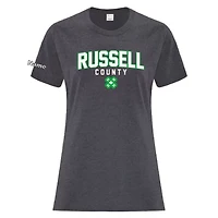 RUSSELL COUNTY ATC1000L ADULT LADIES TSHIRT (DARK HEATHER GREY)