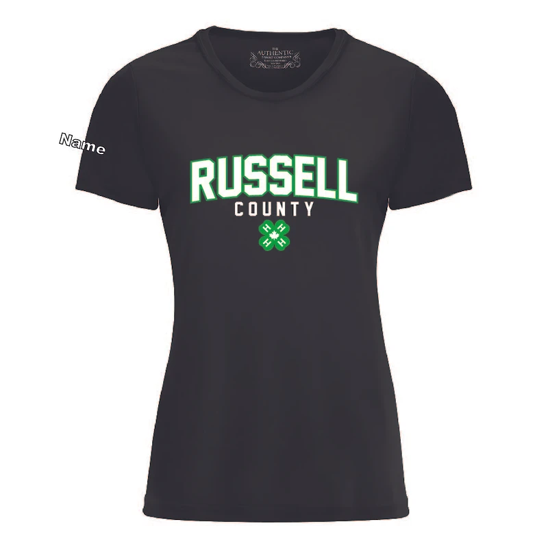 RUSSELL COUNTY ATC L350 ADULT LADIES PRO TEAM TSHIRT (BLACK)