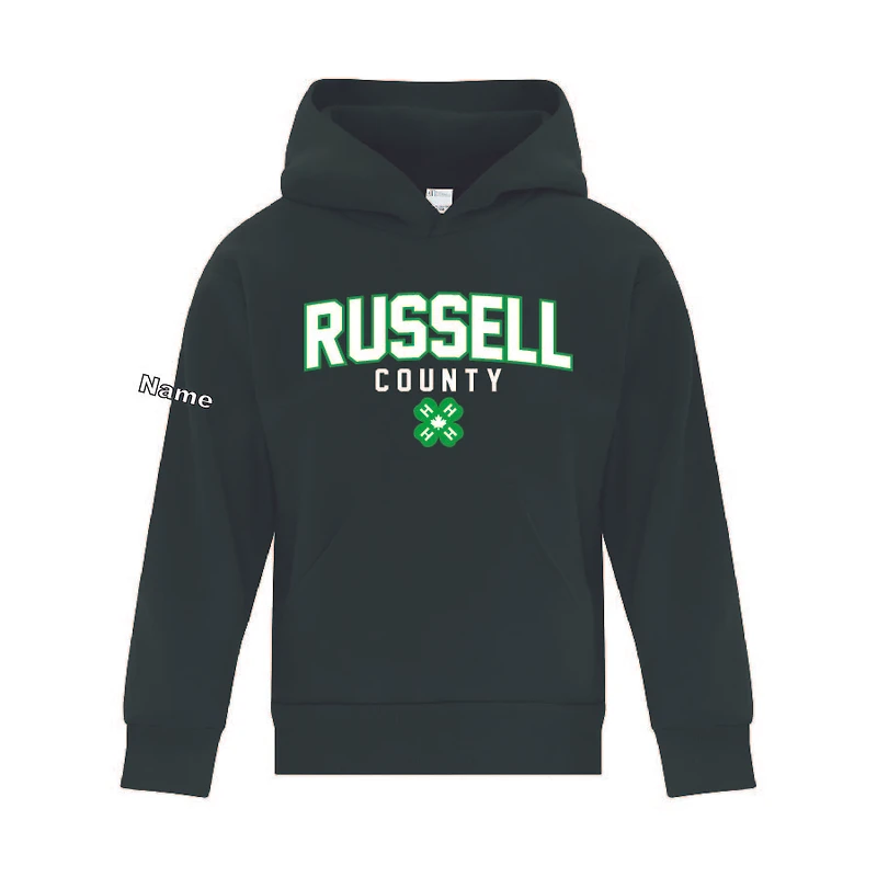 RUSSELL COUNTY ATCY2500 YOUTH FLEECE HOODED SWEATSHIRT (DARK GREEN)