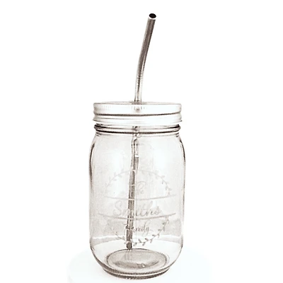 Mason Jar with Straw