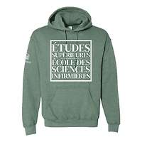 GNA Hooded Sweatshirt – Dark Heather Green FR