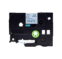 Brother TZE-243 - Blue on White Laminated Tape for P-touch Label Makers - 18 mm wide x 8 m long