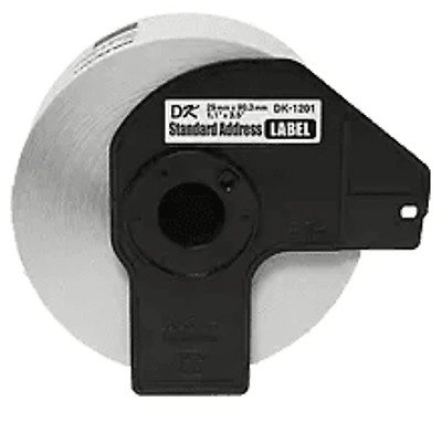 Brother DK-1201 – Standard Address Paper Labels (400 labels) – 1.1″ x 3.5″ (29 mm x 90.3 mm) – With Cartridge