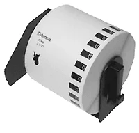 Brother DK-2205 – Black/White Continuous Length Paper Tape – 2.4″ x 100′ (62 mm x 30.4 m) – With Cartridge