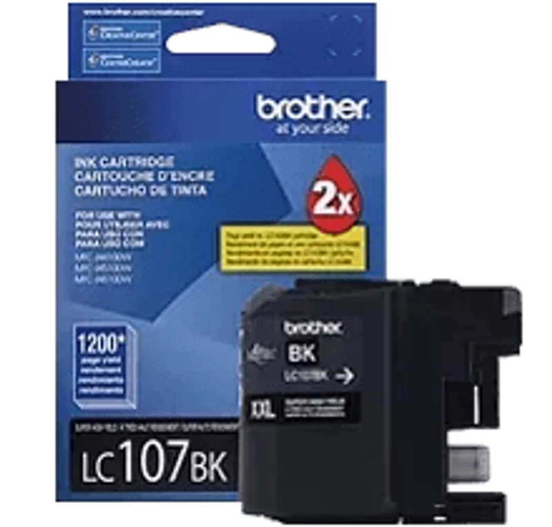 Brand New Original Brother LC-107BK Ink / Inkjet Cartridge Extra High Yield - Black