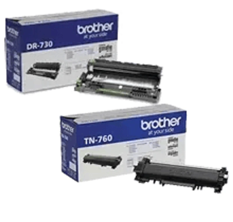 Brand New Original Brother TN-760 / DR-730 Combo Pack – Laser Toner Cartridge and Drum Unit – High Yield Toner